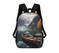 sinyumoney Sac À Dos Imprimé En 3D Serene Mountain Lake Scene Sacs D'école Pour Enfants, Sacs À Dos Grande Capacité Pour Les Voyages, Sacs À Livres Tendance, Sac À Dos Garçon Fille 17inch