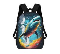 sinyumoney Sac À Dos Imprimé En 3D Shark in Space Sacs D'école Pour Enfants, Sacs À Dos Grande Capacité Pour Les Voyages, Sacs À Livres Tendance, Sac À Dos Garçon Fille 17inch