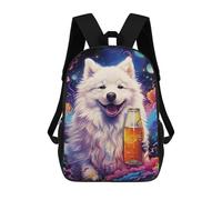 sinyumoney Sac À Dos Imprimé En 3D Space Dog with Soda Bottle Sacs D'école Pour Enfants, Sacs À Livres, Sac À Dos De Voyage Léger, Sac D'école Pour Garçons Et Filles, Élèves Du Collège 17inch
