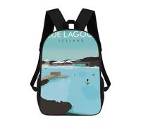 sinyumoney Sac À Dos Imprimé En 3D The Blue Lagoon Sacs D'école Pour Enfants, Sacs À Livres, Sac À Dos De Voyage Léger, Sac D'école Pour Garçons Et Filles, Élèves Du Collège 17inch