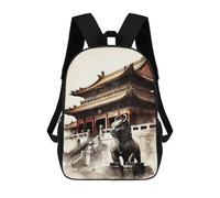 sinyumoney Sac À Dos Imprimé En 3D The Forbidden City China Sacs D'école Pour Enfants, Sacs À Livres, Sac À Dos De Voyage Léger, Sac D'école Pour Garçons Et Filles, Élèves Du Collège 17inch