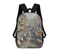 sinyumoney Sac À Dos Imprimé En 3D The Rue Montorgueil Paris Sacs D'école Pour Enfants, Sacs À Dos Grande Capacité Pour Les Voyages, Sacs À Livres Tendance, Sac À Dos Garçon Fille 17inch