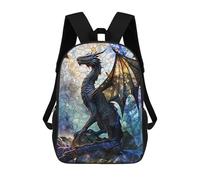 sinyumoney Sac À Dos Imprimé En 3D Tranquil Stained Dragon Sacs D'école Pour Enfants, Sacs À Dos Grande Capacité Pour Les Voyages, Sacs À Livres Tendance, Sac À Dos Garçon Fille 17inch