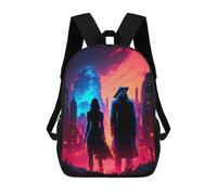 sinyumoney Sac À Dos Imprimé En 3D Underground Couple Ruler Sacs D'école Pour Enfants, Sacs À Dos Grande Capacité Pour Les Voyages, Sacs À Livres Tendance, Sac À Dos Garçon Fille 17inch