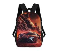 sinyumoney Sac À Dos Imprimé En 3D Volcano Racing Adventure Sacs D'école Pour Enfants, Sacs À Dos Grande Capacité Pour Les Voyages, Sacs À Livres Tendance, Sac À Dos Garçon Fille 17inch