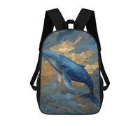 sinyumoney Sac À Dos Imprimé En 3D Whale Art Print Ocean Decor-3 Sacs D'école Pour Enfants, Sacs À Livres, Sac À Dos De Voyage Léger, Sac D'école Pour Garçons Et Filles, Élèves Du Collège 17inch