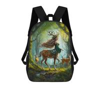 sinyumoney Sac À Dos Imprimé En 3D Whispers in The Wildwood Sacs D'école Pour Enfants, Sacs À Dos Grande Capacité Pour Les Voyages, Sacs À Livres Tendance, Sac À Dos Garçon Fille 17inch