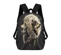 sinyumoney Sac À Dos Imprimé En 3D Wolf Pack Moon T-Shirt Sacs D'école Pour Enfants, Sacs À Dos Grande Capacité Pour Les Voyages, Sacs À Livres Tendance, Sac À Dos Garçon Fille 17inch