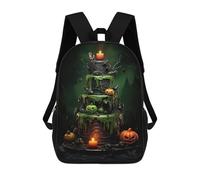 sinyumoney Sac à dos léger pour enfants, filles et garçons - Motif fée de la forêt enchantée - Impression 3D, Style 12-1, 17"