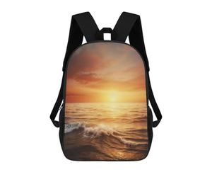 sinyumoney Sac à dos lumineux pour enfants et étudiants avec imprimé 3D - Motif chien Corgi - Pour garçons et filles, Adieu ardent au jour, 17"