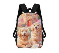 sinyumoney Sac à dos, paire de paons enchantés au clair de lune, cartable, sac d'école, sac à dos de voyage, sac à dos de voyage, sac à dos de grande capacité imprimé dessin animé 3D pour garçon et