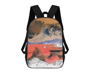 sinyumoney Sac À Dos Pour Enfants Alien Landscape with Red Soil And Snow-Capped Peaks Garçons Et Filles, Sac À Dos De Voyage Pour Adolescents 17inch