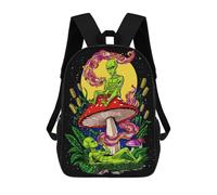 sinyumoney Sac À Dos Pour Enfants Alien Mushroom Fantasy Garçons Et Filles, Sac À Dos De Voyage Pour Adolescents 17inch