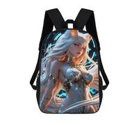sinyumoney Sac À Dos Pour Enfants Anime Fox Girl with Background Garçons Et Filles, Sac À Dos De Voyage Pour Adolescents 17inch