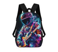 sinyumoney Sac À Dos Pour Enfants, Astronaut Playing Guitar Sac D'école Grande Capacité Pour Élèves, Sacs À Dos Pour Garçons, Filles, Adultes Et Adolescents 17inch