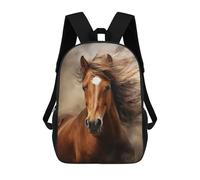 sinyumoney Sac à dos pour enfants avec imprimé 3D Doberman Pinscher Sac d'école léger Sac à dos tendance et amusant Sac à dos pour enfants, Portrait de cheval, 17"