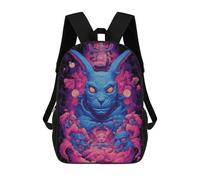 sinyumoney Sac À Dos Pour Enfants, Blue Rabbit Fantasy Sac D'école Grande Capacité Pour Élèves, Sacs À Dos Pour Garçons, Filles, Adultes Et Adolescents 17inch