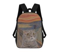sinyumoney Sac À Dos Pour Enfants Cat in The Wind Garçons Et Filles, Sac À Dos De Voyage Pour Adolescents 17inch