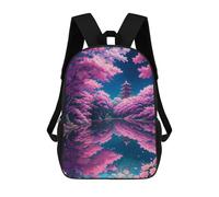 sinyumoney Sac À Dos Pour Enfants Cherry Blossom Reflections-1 Garçons Et Filles, Sac À Dos De Voyage Pour Adolescents 17inch
