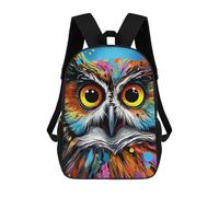 sinyumoney Sac À Dos Pour Enfants Colorful Abstract Owl Art-4 Garçons Et Filles, Sac À Dos De Voyage Pour Adolescents 17inch