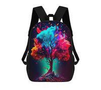 sinyumoney Sac À Dos Pour Enfants Colorful Abstract Tree Art Garçons Et Filles, Sac À Dos De Voyage Pour Adolescents 17inch