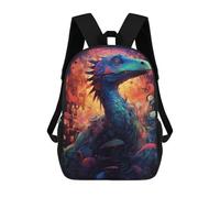 sinyumoney Sac À Dos Pour Enfants, Colorful Dinosaur Artwork Sac D'école Grande Capacité Pour Élèves, Sacs À Dos Pour Garçons, Filles, Adultes Et Adolescents 17inch