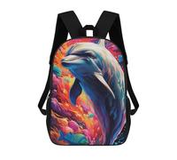 sinyumoney Sac À Dos Pour Enfants, Colorful Dolphin Fantasy Sac D'école Grande Capacité Pour Élèves, Sacs À Dos Pour Garçons, Filles, Adultes Et Adolescents 17inch