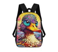 sinyumoney Sac À Dos Pour Enfants Colorful Duck Art Garçons Et Filles, Sac À Dos De Voyage Pour Adolescents 17inch