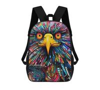 sinyumoney Sac À Dos Pour Enfants, Colorful Eagle Abstract Art Sac D'école Grande Capacité Pour Élèves, Sacs À Dos Pour Garçons, Filles, Adultes Et Adolescents 17inch