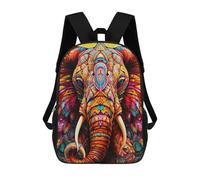 sinyumoney Sac À Dos Pour Enfants, Colorful Elephant Artwork-17 Sac D'école Grande Capacité Pour Élèves, Sacs À Dos Pour Garçons, Filles, Adultes Et Adolescents 17inch