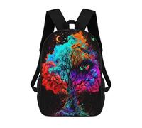 sinyumoney Sac À Dos Pour Enfants Colorful Fantasy Tree -2 Garçons Et Filles, Sac À Dos De Voyage Pour Adolescents 17inch