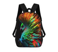 sinyumoney Sac À Dos Pour Enfants Colorful Feathered Creature Garçons Et Filles, Sac À Dos De Voyage Pour Adolescents 17inch