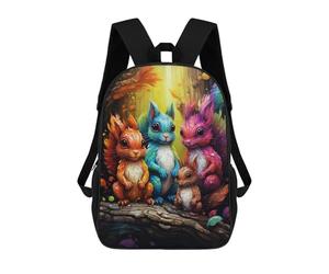 sinyumoney Sac À Dos Pour Enfants Colorful Forest Squirrels Garçons Et Filles, Sac À Dos De Voyage Pour Adolescents 17inch