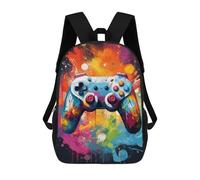 sinyumoney Sac À Dos Pour Enfants Colorful Gaming Controller Art Garçons Et Filles, Sac À Dos De Voyage Pour Adolescents 17inch