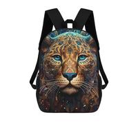 sinyumoney Sac À Dos Pour Enfants, Colorful Leopard Portrait -15 Sac D'école Grande Capacité Pour Élèves, Sacs À Dos Pour Garçons, Filles, Adultes Et Adolescents 17inch