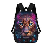 sinyumoney Sac À Dos Pour Enfants Colorful Leopard Portrait -18 Garçons Et Filles, Sac À Dos De Voyage Pour Adolescents 17inch
