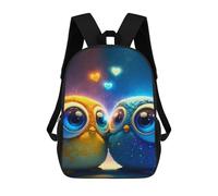 sinyumoney Sac À Dos Pour Enfants Colorful Owl Couple Garçons Et Filles, Sac À Dos De Voyage Pour Adolescents 17inch