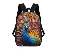 sinyumoney Sac À Dos Pour Enfants Colorful Peacock Artwork-5 Garçons Et Filles, Sac À Dos De Voyage Pour Adolescents 17inch