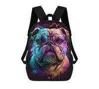 sinyumoney Sac À Dos Pour Enfants, Colorful Pug Art Print Sac D'école Grande Capacité Pour Élèves, Sacs À Dos Pour Garçons, Filles, Adultes Et Adolescents 17inch