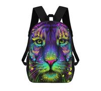 sinyumoney Sac À Dos Pour Enfants Colorful Tiger Portrait-4 Garçons Et Filles, Sac À Dos De Voyage Pour Adolescents 17inch