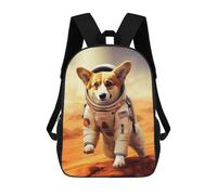 sinyumoney Sac À Dos Pour Enfants, Corgi Mars Sac D'école Grande Capacité Pour Élèves, Sacs À Dos Pour Garçons, Filles, Adultes Et Adolescents 17inch