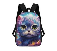 sinyumoney Sac À Dos Pour Enfants Cosmic Cat Dreamscape-6 Garçons Et Filles, Sac À Dos De Voyage Pour Adolescents 17inch
