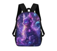 sinyumoney Sac À Dos Pour Enfants Cosmic Cat Fantasy Art Garçons Et Filles, Sac À Dos De Voyage Pour Adolescents 17inch