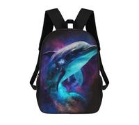 sinyumoney Sac À Dos Pour Enfants, Cosmic Dolphin Art Print-7 Sac D'école Grande Capacité Pour Élèves, Sacs À Dos Pour Garçons, Filles, Adultes Et Adolescents 17inch