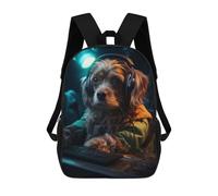 sinyumoney Sac À Dos Pour Enfants, Cute Gamer Dog Sac D'école Grande Capacité Pour Élèves, Sacs À Dos Pour Garçons, Filles, Adultes Et Adolescents 17inch