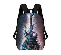 sinyumoney Sac À Dos Pour Enfants Electric Guitar Art Print Garçons Et Filles, Sac À Dos De Voyage Pour Adolescents 17inch