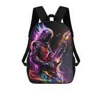 sinyumoney Sac À Dos Pour Enfants, Electric Guitar Passion Sac D'école Grande Capacité Pour Élèves, Sacs À Dos Pour Garçons, Filles, Adultes Et Adolescents 17inch