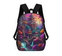 sinyumoney Sac À Dos Pour Enfants Enchanted Asian Landscape Garçons Et Filles, Sac À Dos De Voyage Pour Adolescents 17inch
