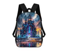 sinyumoney Sac À Dos Pour Enfants, Enchanted Castle in Fantasy Land Sac D'école Grande Capacité Pour Élèves, Sacs À Dos Pour Garçons, Filles, Adultes Et Adolescents 17inch