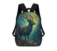 sinyumoney Sac À Dos Pour Enfants Enchanted Forest Deer -1 Garçons Et Filles, Sac À Dos De Voyage Pour Adolescents 17inch